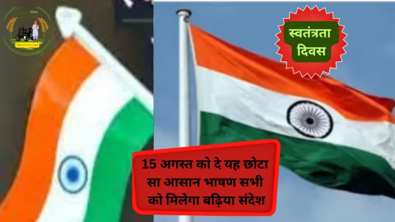 स्वतंत्रता दिवस 15 अगस्त को दे यह छोटा सा आसान भाषण सभी को मिलेगा बढ़िया संदेश