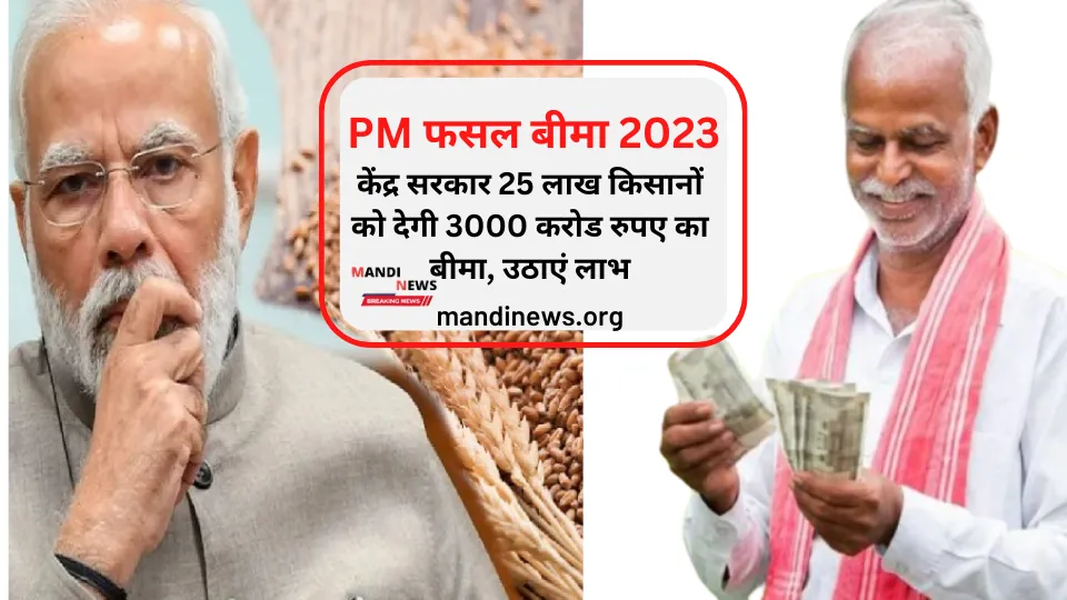 PM फसल बीमा 2023 : केंद्र सरकार 25 लाख किसानों को देगी 3000 करोड रुपए का बीमा, उठाएं लाभ