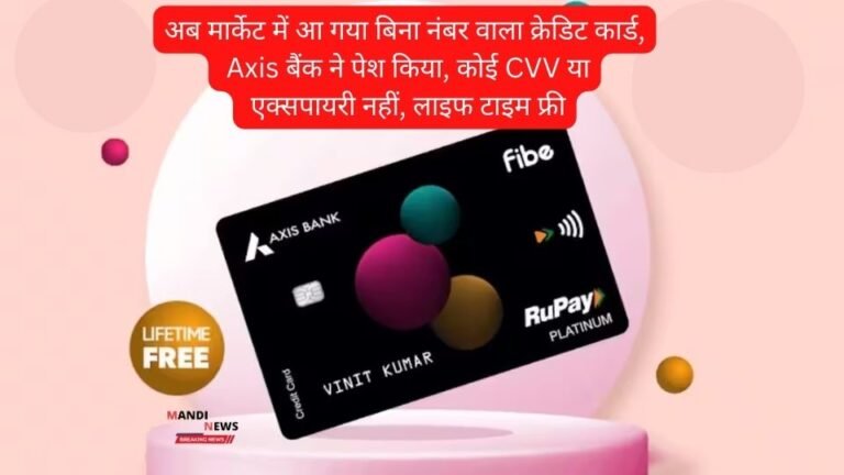 अब मार्केट में आ गया बिना नंबर वाला क्रेडिट कार्ड, Axis बैंक ने पेश किया, कोई CVV या एक्सपायरी नहीं, लाइफ टाइम फ्री