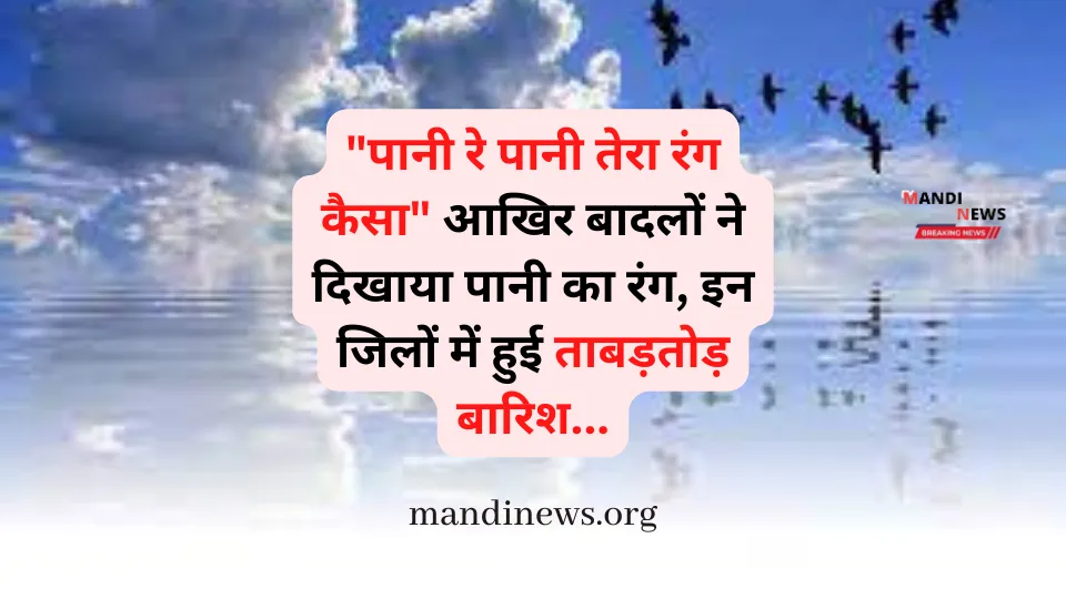 “पानी रे पानी तेरा रंग कैसा” आखिर बादलों ने दिखाया पानी का रंग, इन जिलों में हुई ताबड़तोड़ बारिश…