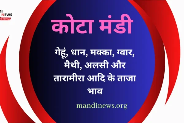 भामाशाह कोटा मंडी 02 जुलाई 2024 : गेहूं, धान, मक्का, ग्वार, मैथी, अलसी आदि के ताजा भाव